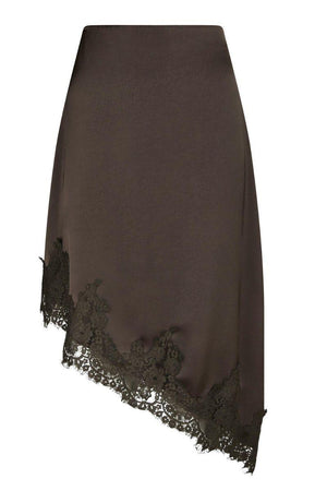 Fiora Lace Skirt | Dark Brown | Nederdel fra Neo Noir
