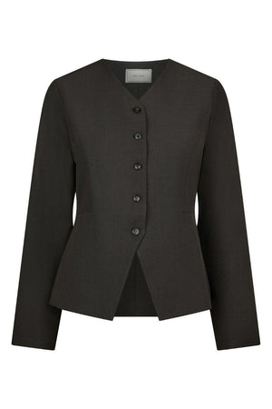 Toots Structure Blouse | Dark Grey | Bluse fra Neo Noir
