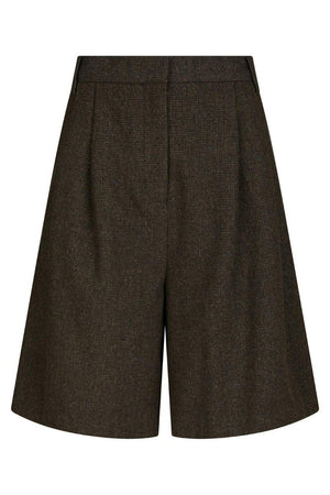 Nika Mini Check Shorts | Brown Melange | Shorts fra Neo Noir