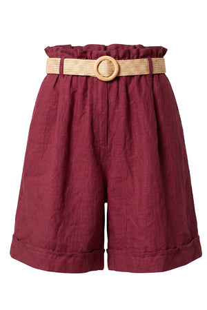 Fiorella Bermuda Shorts | Burgundy