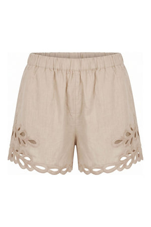 Trixie Lace Shorts | Beige