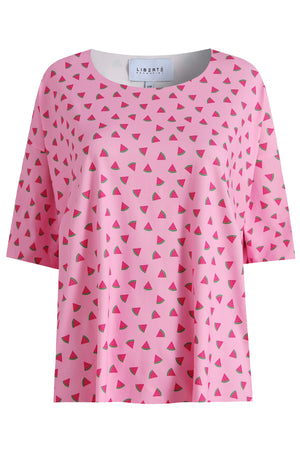 Alma Tshirt | Pink Watermelon | Tshirt fra Liberté
