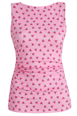 Alma Turn Top | Pink Watermelon | Bluse fra Liberté