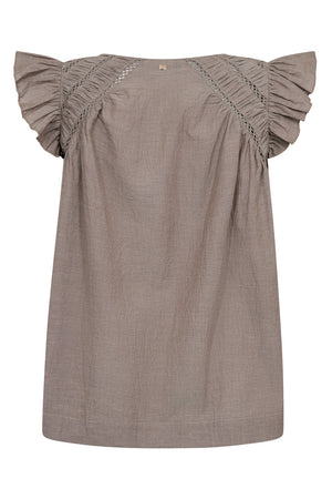 Woda Izha Blouse | Chocolate Chip | Bluse fra Mos Mosh