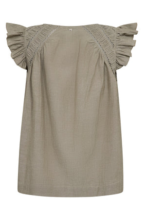 Woda Izha Blouse | Burnt Olive | Bluse fra Mos Mosh