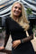 Isa Ls Lace Sleeve Blouse | Black Small Big Hearts | Mesh bluse fra Liberté