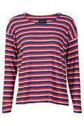 Natalia L's Boxy Bluse | Marine-Rot-Weiß-Streifen | Bluse von Liberté – nedsat