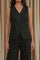 Katie Linen Vest | Black | Vest fra Atelier C
