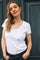 Arden Organic V-SS Tee | Weiß | T-Shirt von Mos Mosh