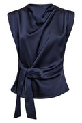 Safiracc Pleat Top | Navy