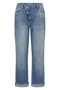 Rachel Slanted Jeans 30' | Mid Blue | Jeans fra Mos Mosh – nedsat