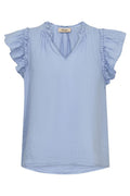 Tea Linen Blouse | Brunnera Blue | Bluse fra Mos Mosh