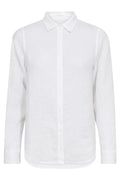 Martina Linen Shirt | White | Bluse fra Mos Mosh