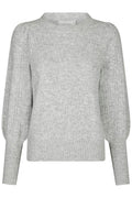 Kelsey Knit Blouse | Light Grey Melange | Strik fra Neo Noir – nedsat