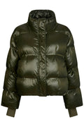 Rhea Shiny Puffer Jacket | Olive | Jakke fra Neo Noir – nedsat
