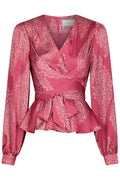 Rista Paisley Drop Blouse | Cherry Pink – nedsat