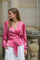 Rista Paisley Drop Blouse | Cherry Pink