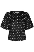 Anela Dot Blouse | Black | Bluse fra Neo Noir – nedsat