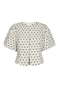 Anela Dot Blouse | White | Bluse fra Neo Noir – nedsat