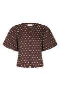 Anela Dot Blouse | Brown – nedsat