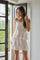 Kaela Heavy Sateen Lace Top | Pearl | Bluse fra Neo Noir