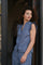 Siona Emb Stripe Top | Blue | Bluse fra Neo Noir