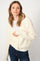 Thora V-Neck Knit Cardigan | Ecru | Strik fra Mos Mosh