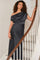 Lilith Heavy Sateen Dress | Midnight Blue | Kjole fra Neo Noir