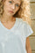 Sienna V-SS Tee | Ecru | T-Shirt von Mos Mosh