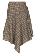Sabella Check Skirt | Brown Check | Nederdel fra Neo Noir – nedsat