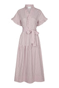 Nessie Structure Stripe Dress | Light pink | Kjole fra Neo Noir – nedsat