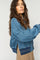 Cate Onyx Jacket | Light Blue Denim | Jakke fra Mos Mosh