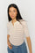 Caliz Stripe SS Knit | Peachy | Strik fra Mos Mosh