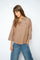 Britze Cam Cotton Blouse | Dark Camel | Bluse fra Mos Mosh