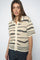 Une Wave SS Knit Cardigan  | Ecru | Strik fra Mos Mosh