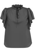 Hera SS Rüschentop 35703 | Schwarz | Top von Co'couture – nedsat