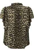 Leo SS Rüschentop 35705 | Khaki | Top von Co'couture – nedsat