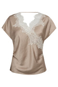 Idun Lace SS Blouse 45167 | Bisquit | Top fra Co'couture – nedsat