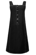 Asta Overalls Spencer | Schwarzer Denim | Kleid von Liberté