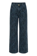 Dara Floret Jeans Regular | Blue | Jeans fra Mos Mosh – nedsat