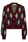Row Check Cardigan 32212 | Weinrot | Strickmode von Co'couture