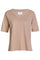 Ulla Ss Vneck Tshirt | Dark Sand | T-shirt fra Liberté