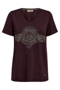 Nadine O-SS Deco Tee | Fudge | T-Shirt von Mos Mosh