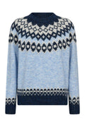 Novala Pullover 206810 | Wedgewood Mel. W. Salute Mel. | Strik fra Freequent – nedsat