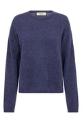 Mape O-Neck Knit | Crown Blue | Strik fra Mos Mosh – nedsat