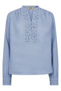 Evanda ls Blouse | Brunnera Blue | Bluse fra Mos Mosh – nedsat