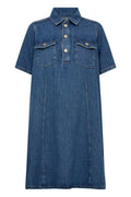 Biba East Dress  | Mid Blue | Kjole fra Mos Mosh – nedsat