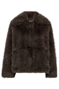 Kita Furry Jacket 30335 | Walnut | Jakke fra Co'couture