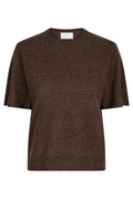 Missy Knit Tee 161927 | Braun Melange | Strickmode von Neo Noir – nedsat
