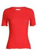 Natalia Ss Blouse | Tomato Red Solid – nedsat
